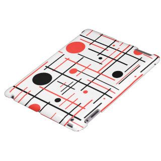 Retro 60's Red & Black  Abstract iPad Cover