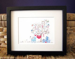 personalised baby print by simone price