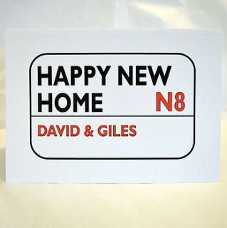 personalised 'happy new home' card by sew very english