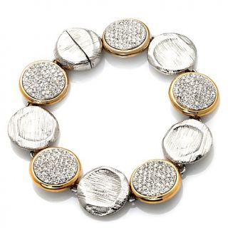 Emma Skye Jewelry Designs 2 Tone Round Disc 7 1/2" Bracelet