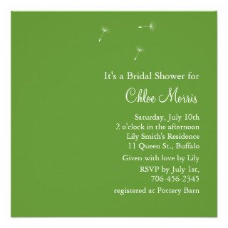 Best Wishes Bridal Shower Invitation (green)