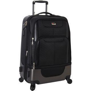 Mancini Leather Goods 24 Expandable Hybrid Spinner Luggage