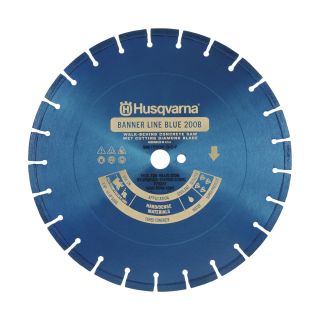 Husqvarna Wet Diamond Blade for Concrete — 18in. Diameter, Model# Banner Line Blue, 200  Diamond Blades