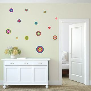bright flower pattern wall stickers by mirrorin