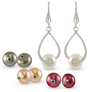 Imperial Pearls Interchangeable Cultured Freshwater Pearl Sterling Silver Drop