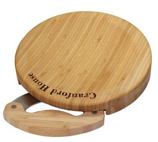 herb chopping board with mezzaluna blade by wooden keepsakes