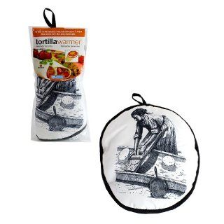 Tortilla Warmer 12"   Insulated Fabric Pouch by Camerons   Keeps warm for one hour after just 45 microwave seconds (Lady) Kitchen & Dining