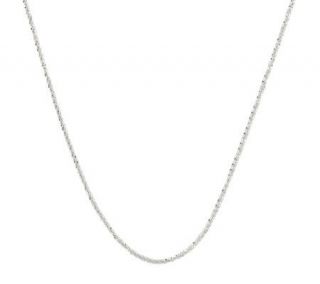 24 Diamond Cut Solid Sparkle Necklace, 14K White Gold —