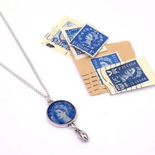 postage stamp pendant by midas