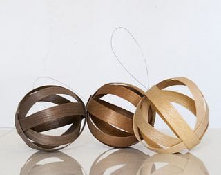 wooden christmas baubles by randomlights