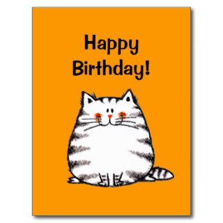 Happy Birthday (cat) Postcards