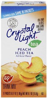 Crystal Light On the Go, Peach 0.7 Ounce Unit (Pack of 12)  Powdered Soft Drink Mixes  Grocery & Gourmet Food
