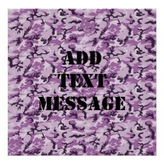 Pink & Purple Camouflage Background Posters