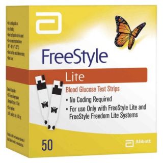 FreeStyle Lite Blood Glucose Test Strips   50 Count