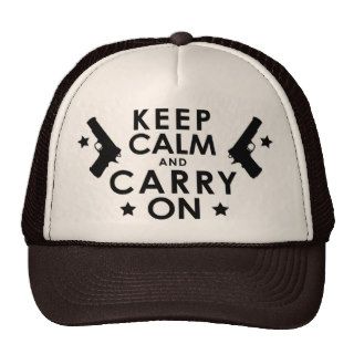 KEEP CALM AND CARRY ON Gun Rights Hat