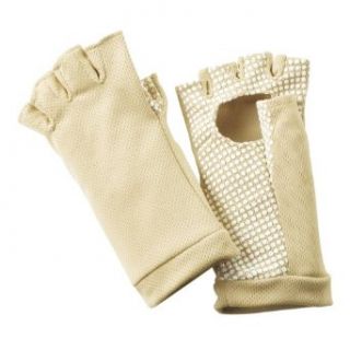 Coolibar UPF 50+ Fingerless Gloves   Sun Protective (Large / X Large   Natural) Cold Weather Fingerless Gloves Clothing