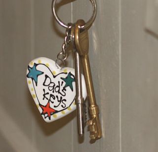 personalised heart shaped key ring by gallery thea