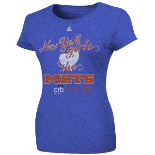 NY Mets t shirt  Majestic New York Mets Its Magical Slim Fit T Shirt   Navy Blue  Sports Fan T Shirts  Sports & Outdoors