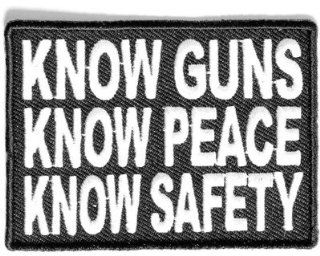 Know Guns Know Peace Know Safety NRA Gun Funny Motorcycle Biker Patch PAT 2491 