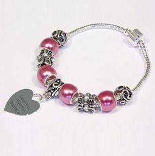 heart personalised charm bracelets for women by sleepyheads