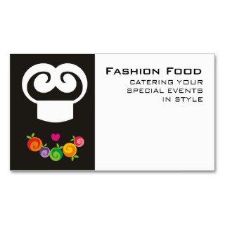 girl chef fruit necklace chef catering biz cards business cards