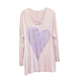 silver purple sparkle heart maternity jumper by slcslc