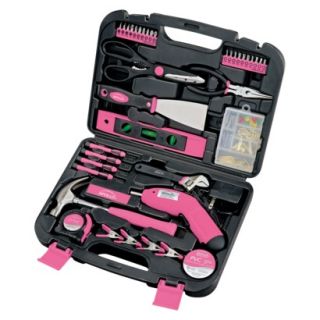 Apollo Tools 138 Pc. Household Tool Kit   Pink