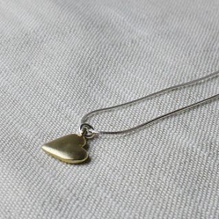 gold heart necklace by tales from the earth