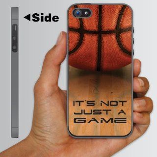 iPhone 5 Case   Basketball Design "It's Not Just a Game"   CLEAR Protective Hard Case Cell Phones & Accessories
