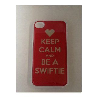 Keep Calm and be a Swiftie Heart Red iPhone 4 4S Clear Plastic Case Cell Phones & Accessories