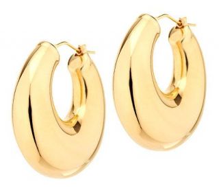 Oro Nuovo 1 1/4 Polished Graduated Round Hoop Earrings, 14K —