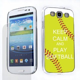 Duo Package Hard Cover Case (Keep Calm/SoftBall) + One Tough Shield Clear Screen Protector for Samsung Galaxy S III S3 Cell Phones & Accessories