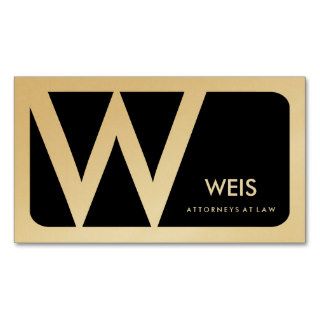 311 Sleek Corporate  Law Gold Card Business Card Template