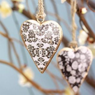 mini floral heart hanging decoration by lisa angel homeware and gifts