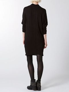 Label Lab Jersey knit cowl long sleeve dress Black