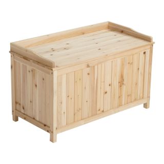 Cedar/Fir Deck Box — 42 Gallon Capacity, Model# WT-SB214  Patio Storage
