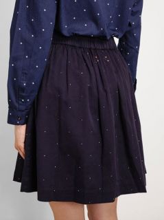 Chinti And Parker Mirror Flecked Cotton Skirt