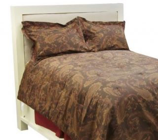 Linda Dano 4 piece King Size Paisley Print Comforter Set —