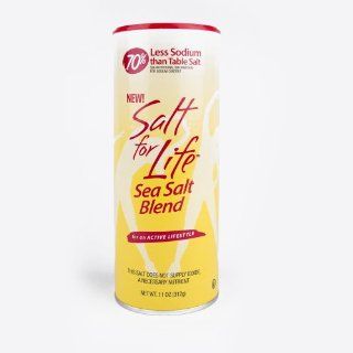 Salt for Life Sea Salt Blend with 70% Less Sodium   11oz  Salt Substitutes  Grocery & Gourmet Food