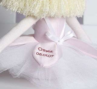 handmade personalised rag doll by red berry apple