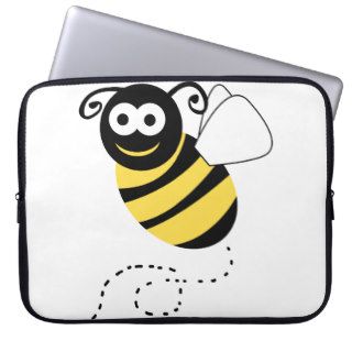Happy Bee Clipart Laptop Computer Sleeves
