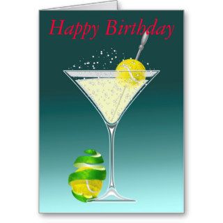 Tennis Martini, Happy Birthday Cards