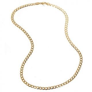 Bellezza "Riflettere" Unisex Bronze Curb Link 22" Necklace