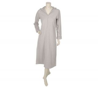 Anybody Heathered French Terry Zip Front Robe —