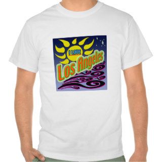 "I LOVE Los Angeles" Night Sunshine T Shirt