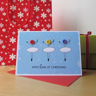 button fairy christmas card by mrs l cards
