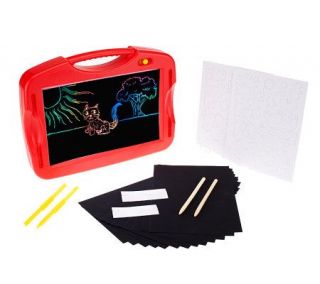 Melissa & Doug Scratch Art Portable Light Box with Extra Scratch Boards —