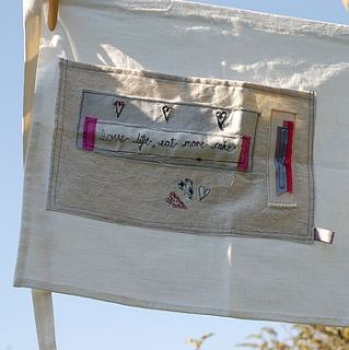 linen and liberty print apron by handmade at poshyarns