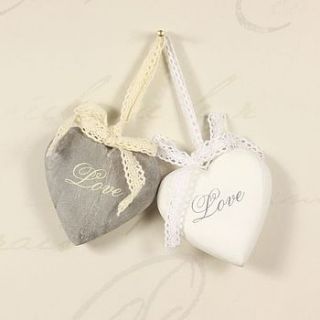 hanging love heart decoration by lisa angel homeware and gifts
