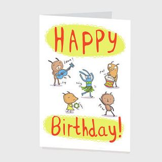 'happy birthday' greeting's card by sarah ray